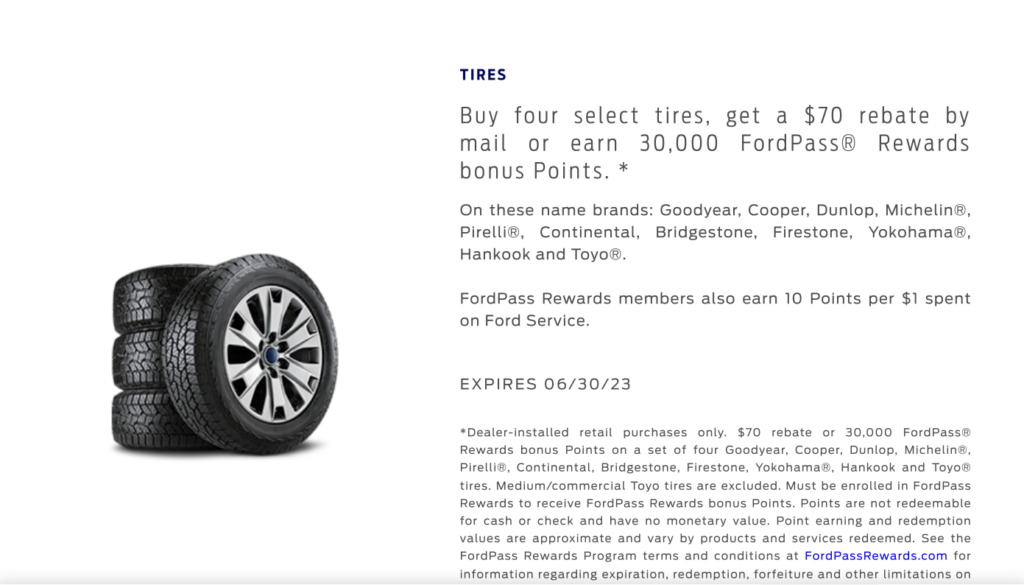 Ford Goodyear Tire Rebate