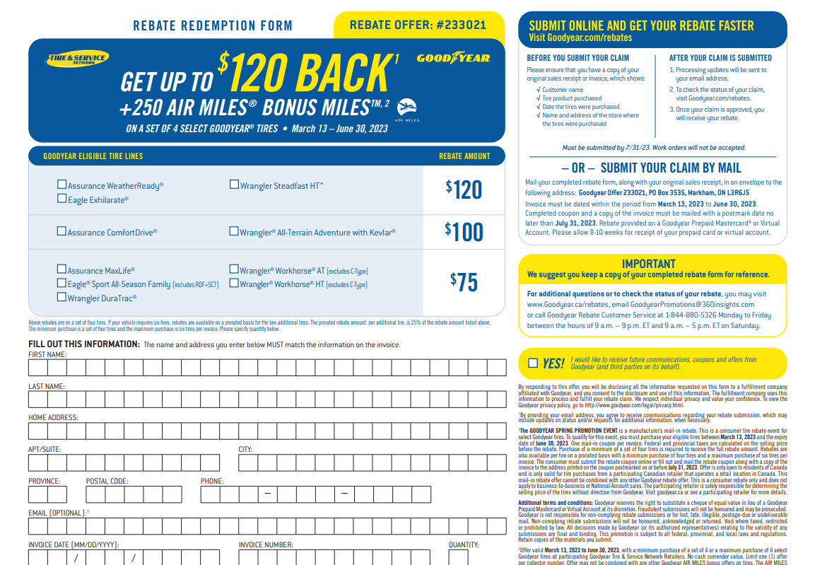 Step-by-Step Guide: How To Get Your Goodyear Tire Rebate - Master The ...