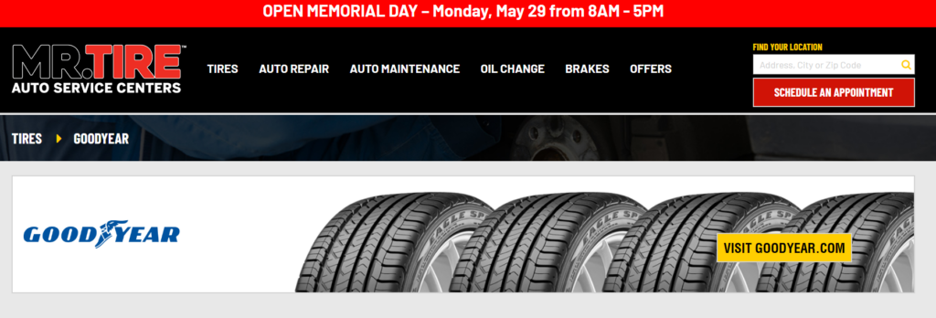 MR Tire Goodyear Rebate