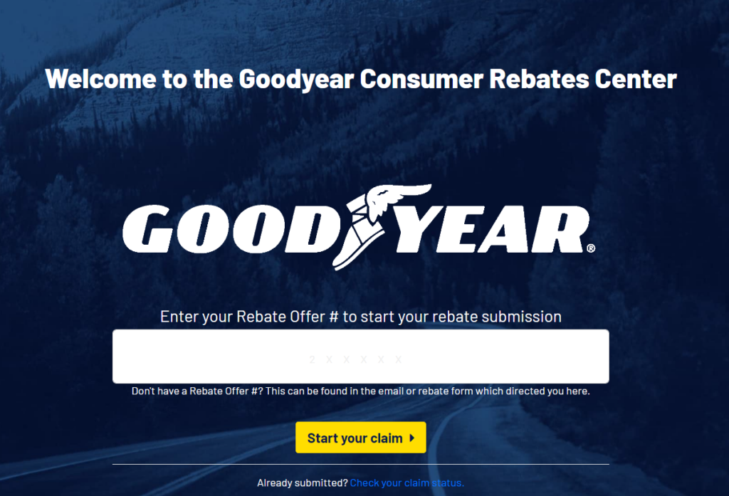 Goodyear Check Rebate